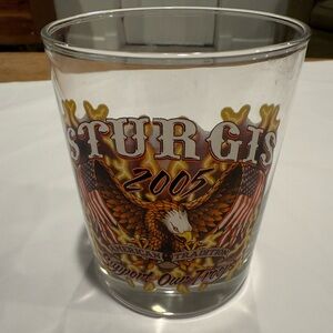 Cocktail Glass Sturgis Support our Troops Motorcycle Rally 2005